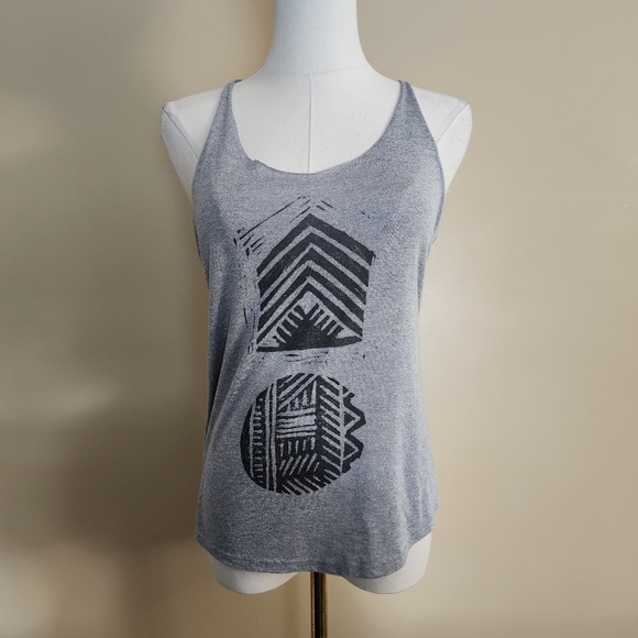 Grey and Black Geometric Tank Top, Women's Small - Picture 5 of 12